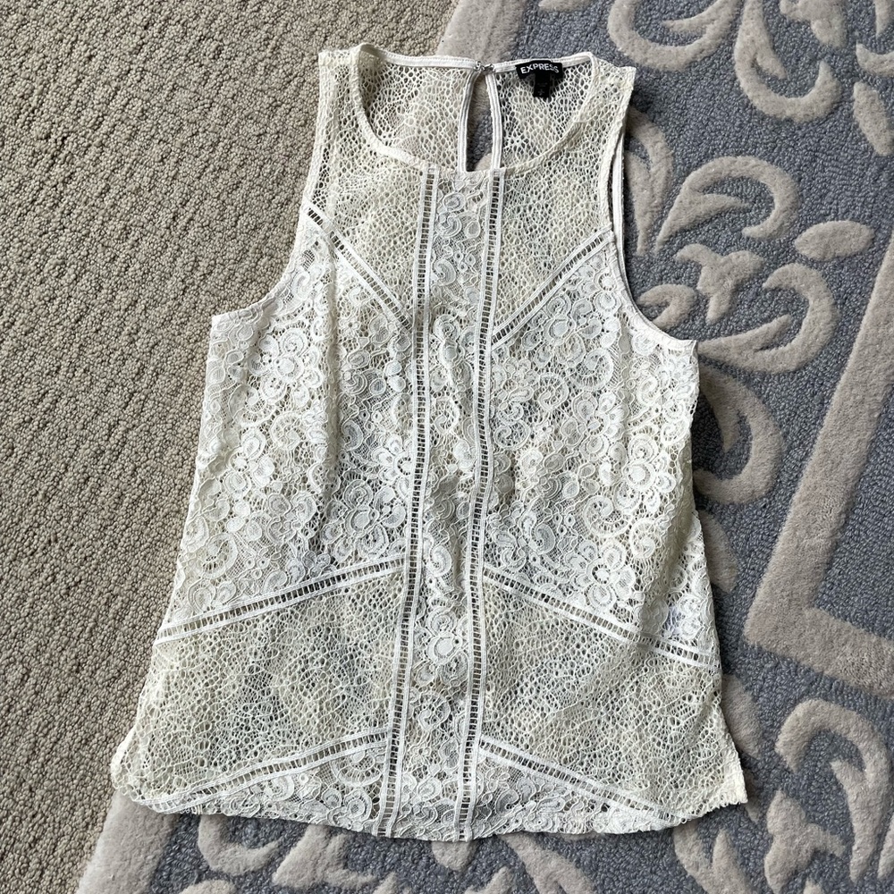 Express cream colored tank top